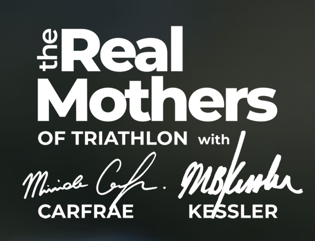 Las verdaderas madres del triatlón con el logo de mirinda carfrae y Meredith Kessler